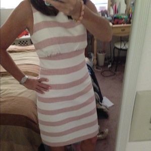 J Crew Striped Basketweave Dress